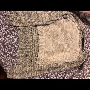 Gray speckled knit sweater!